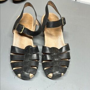 Black Leather Sandals